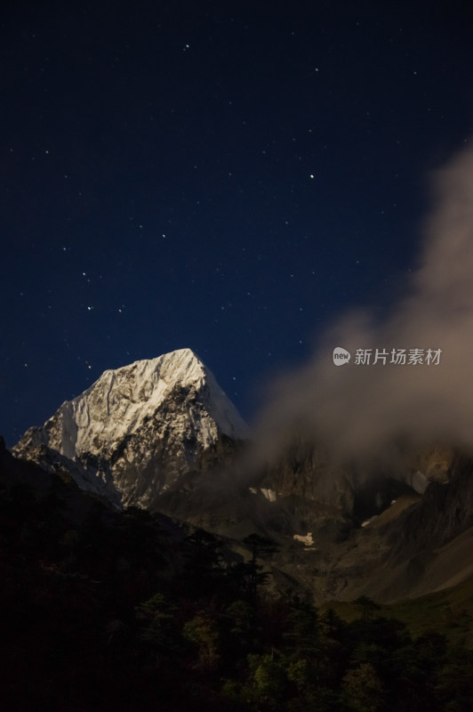 夜晚星空星星背景素材