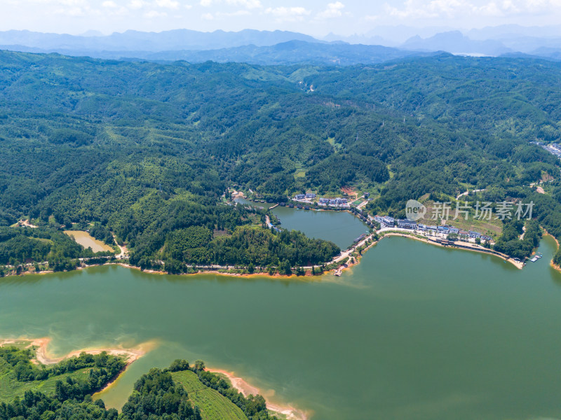 福建三明大金湖5A景区航拍图