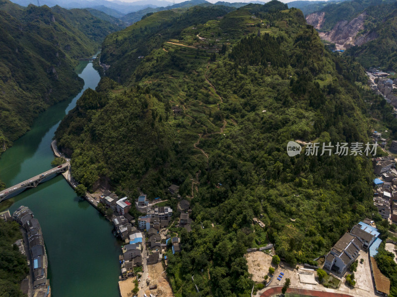 大自然秀丽山川江河航拍图