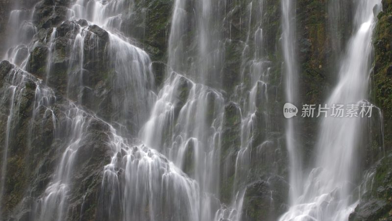 瀑布丝状流水 丝绢流水