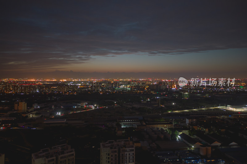 城市夜景航拍