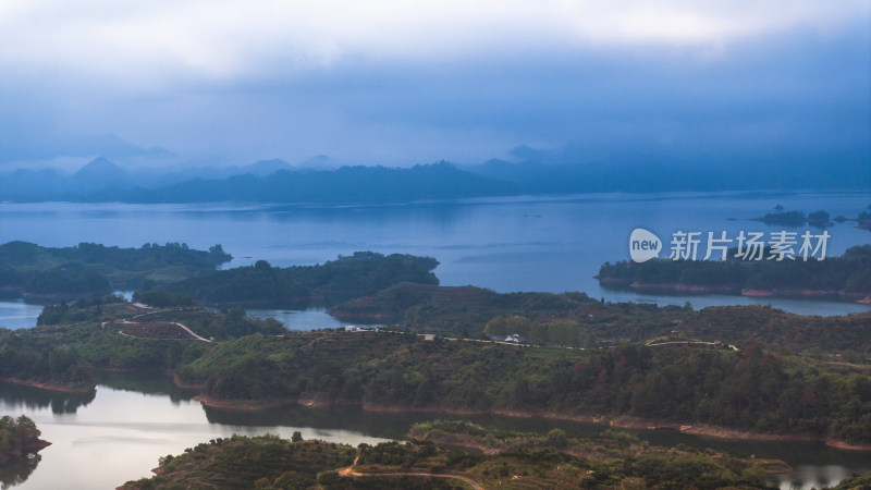 杭州千岛湖山峰高山云海风光航拍