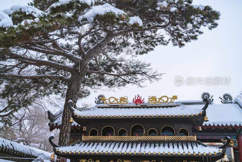 古建筑雪景