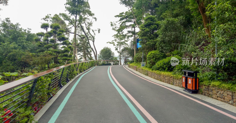 山间蜿蜒的彩色道路