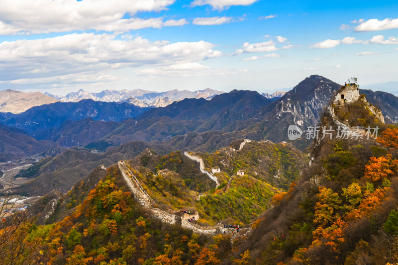 万里长城秋天自然风景