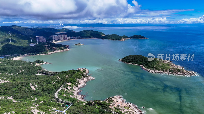 海上岛屿海岛大海蓝色海洋风景航拍图