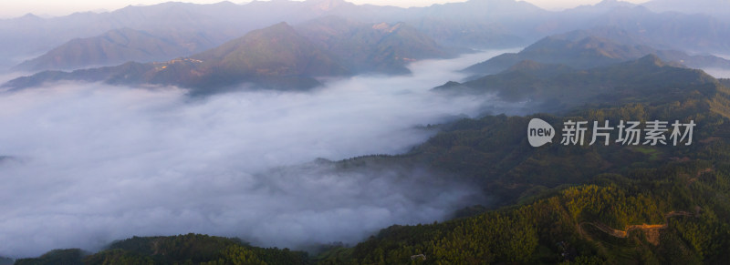 江南高山群山晨曦云海云雾浙江丽水松阳