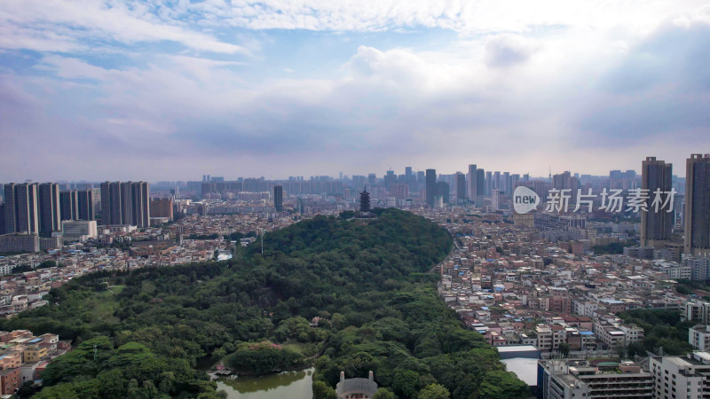 广东佛山城市风光航拍图