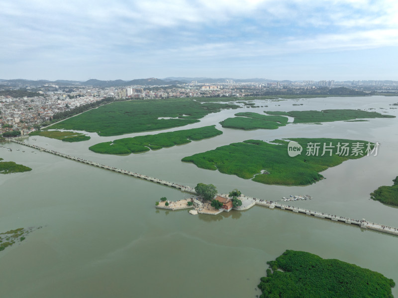 福建泉州洛阳桥万安桥泉州洛江区航拍