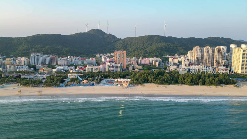 航拍广东阳江海陵岛大角湾海上丝路旅游区