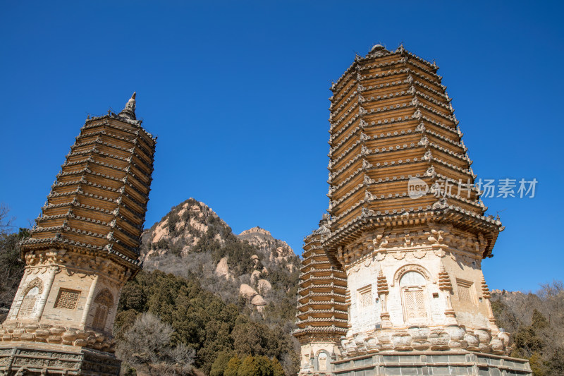 北京景点银山塔林的古塔