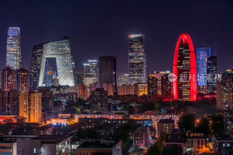 北京京城繁华瞬间 现代都市夜景