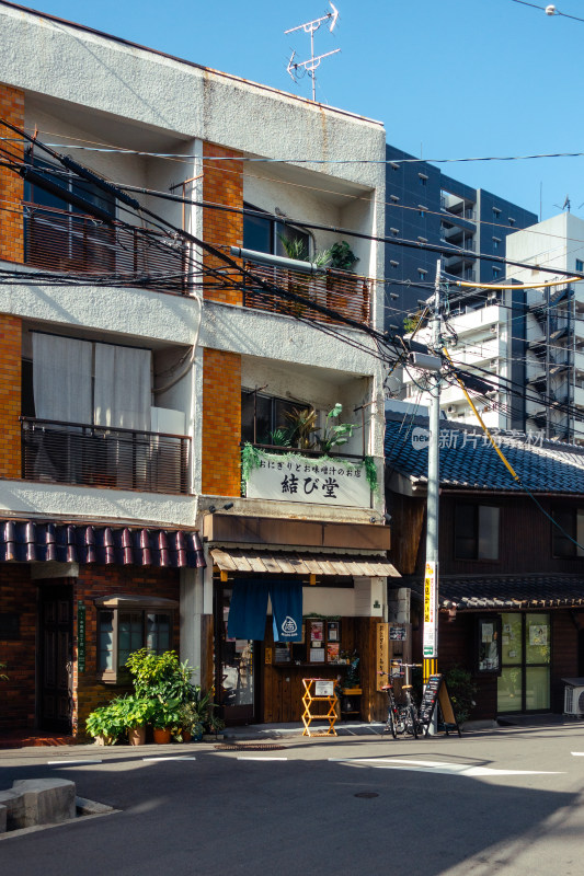 日式 街头 街道 老街 马路 杂货店