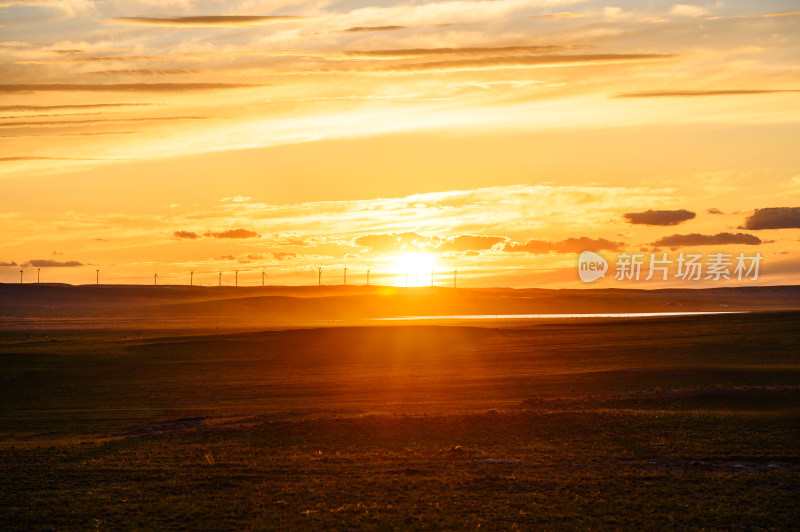 希拉穆仁草原夕阳