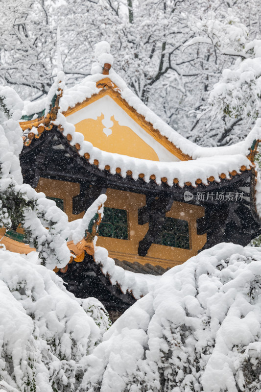 长沙岳麓书院雪景