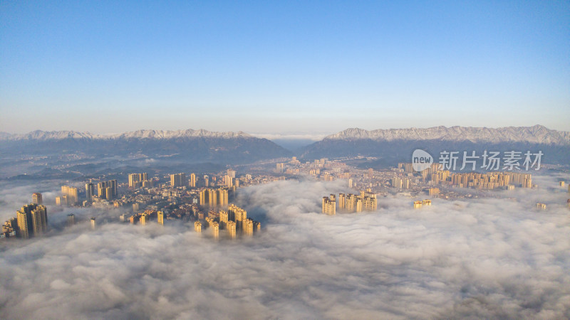 航拍邵阳市洞口县仙境早晨