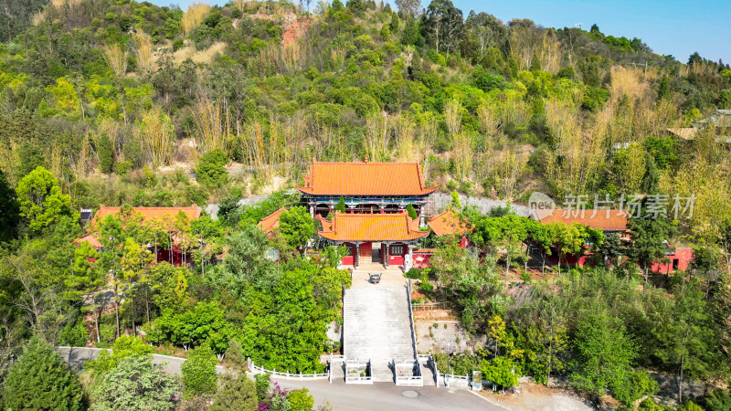 云南弥勒锦屏山景区航拍