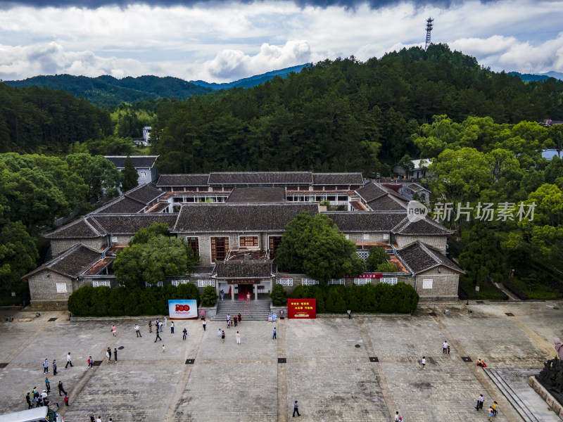 福建古田会议旧址航拍摄影图