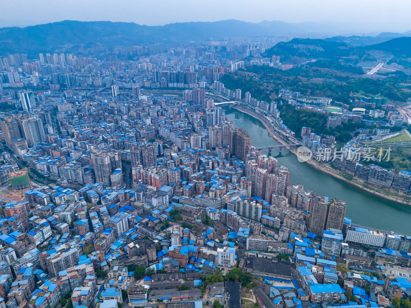 四川达州城市建设航怕图