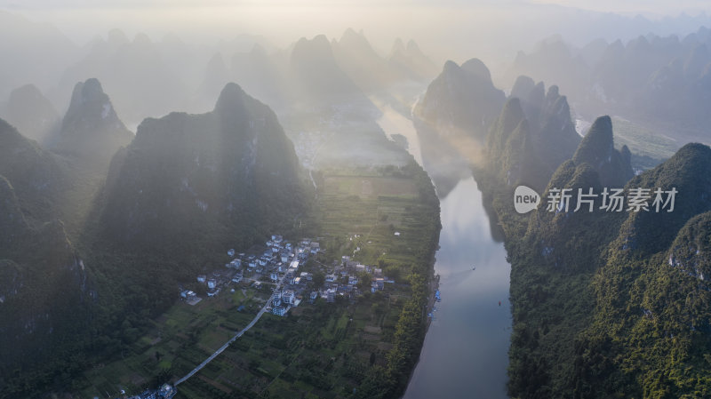 桂林山水漓江晨曦