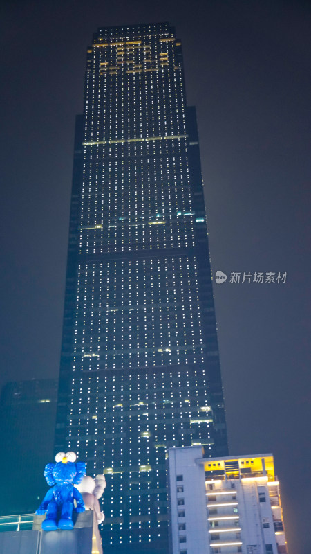 长沙夜景灯光航拍摄影图