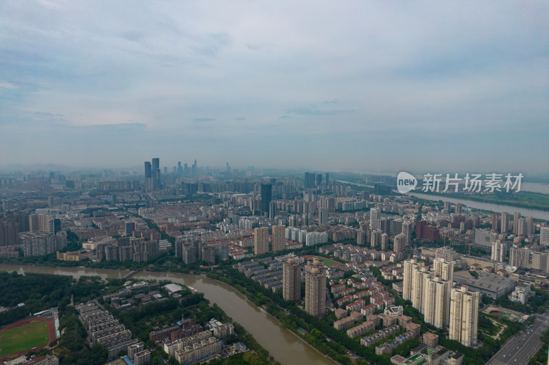 江苏南京城市清晨航拍摄影图
