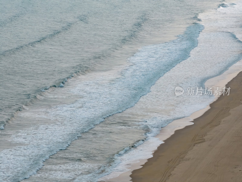 广东阳江海陵岛宁静的海滨沙滩航拍