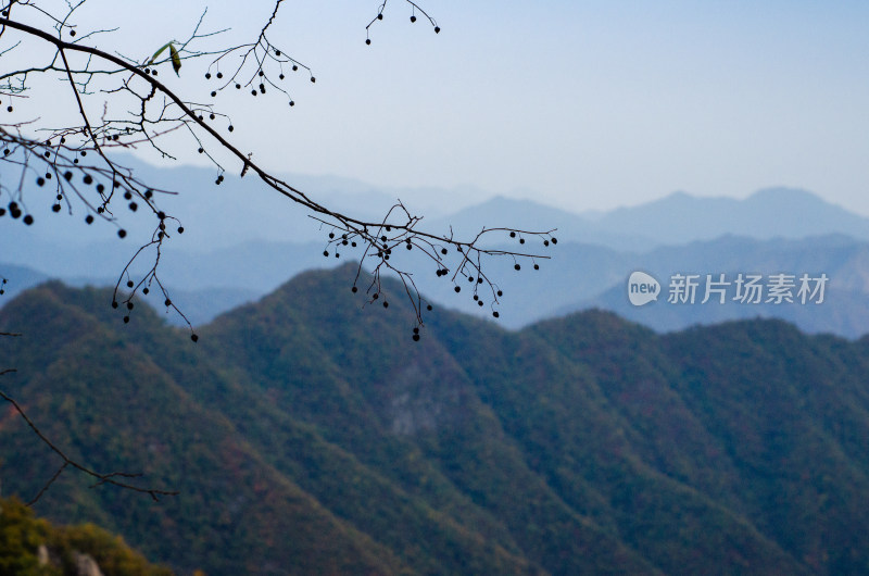 河南省洛阳白云山九龙潭秋天风景