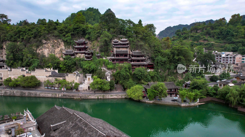 贵州黔东南镇远古镇5A景区航拍