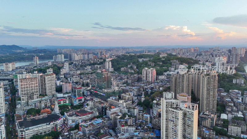 航拍四川乐山建设乐山城市风光摄影图