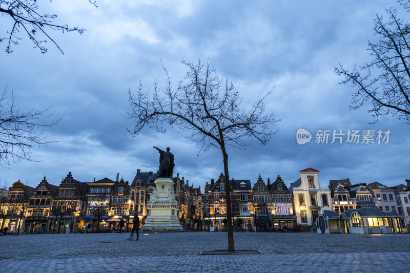 比利时根特城市夜景