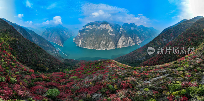 长江三峡巫峡红叶