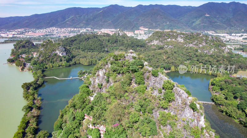 广东肇庆七星山5A景区星湖航拍