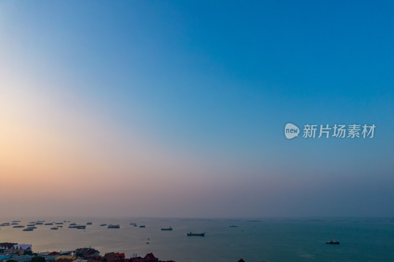 广西北海老城日落航拍摄影图