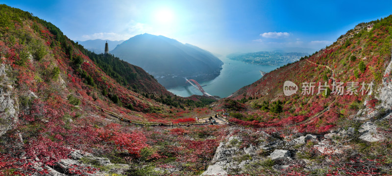 长江三峡巫峡红叶