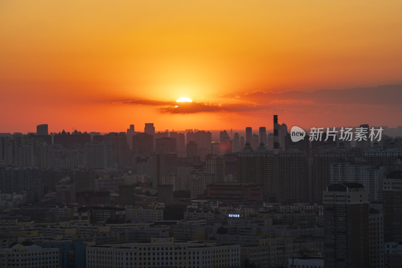 哈尔滨夜景地标性建筑龙塔