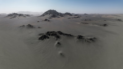 青海海西州茫崖黑独山月球基地网红高空航拍