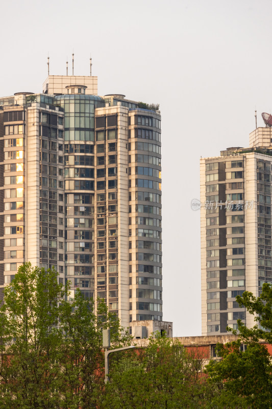 高层住宅小区房地产楼房城市现代建筑群