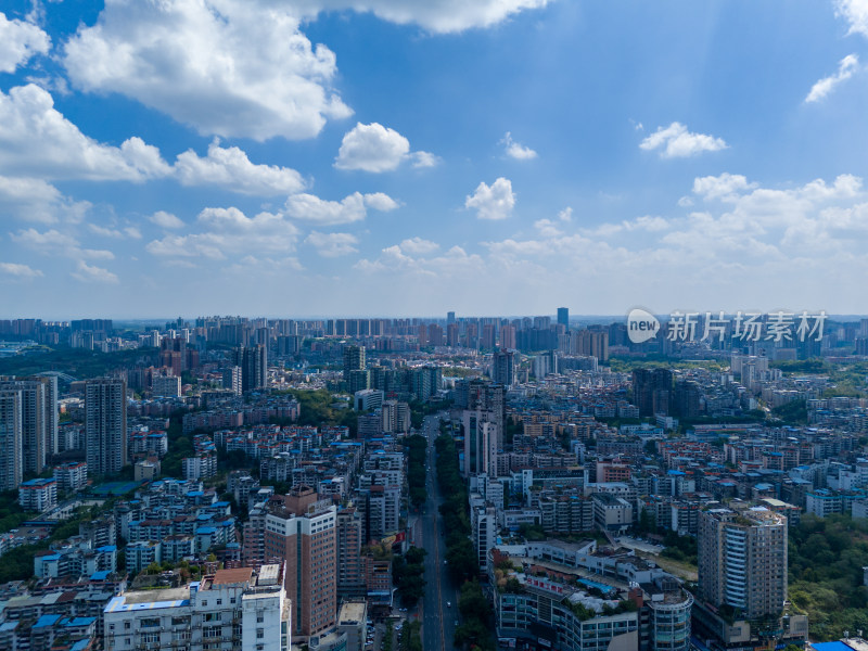 四川自贡城市大景自贡城市建设