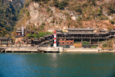 湖北宜昌三峡人家景区长江西陵峡灯影峡江域