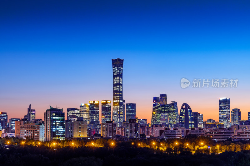 北京CBD核心商务区夜景