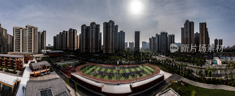 天鹅湖小学180°全景