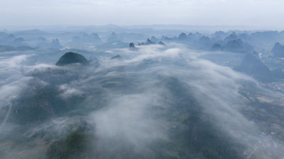 广西桂林山水水墨中国风