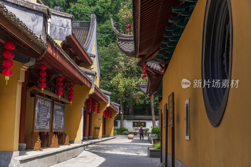 杭州西湖三天竺法镜寺古建筑风景