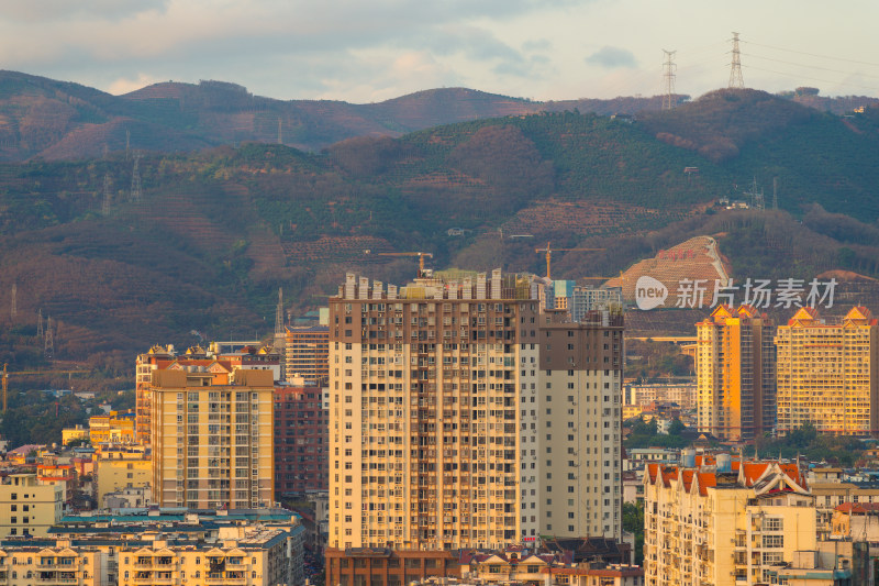 西双版纳景洪市的建筑和景观