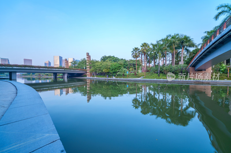 佛山千灯湖公园城市桥梁建筑