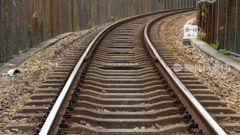 平盐铁路铁轨穿行于深圳塘坑背水库群碧道