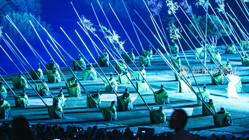 古代风格舞台表演场景