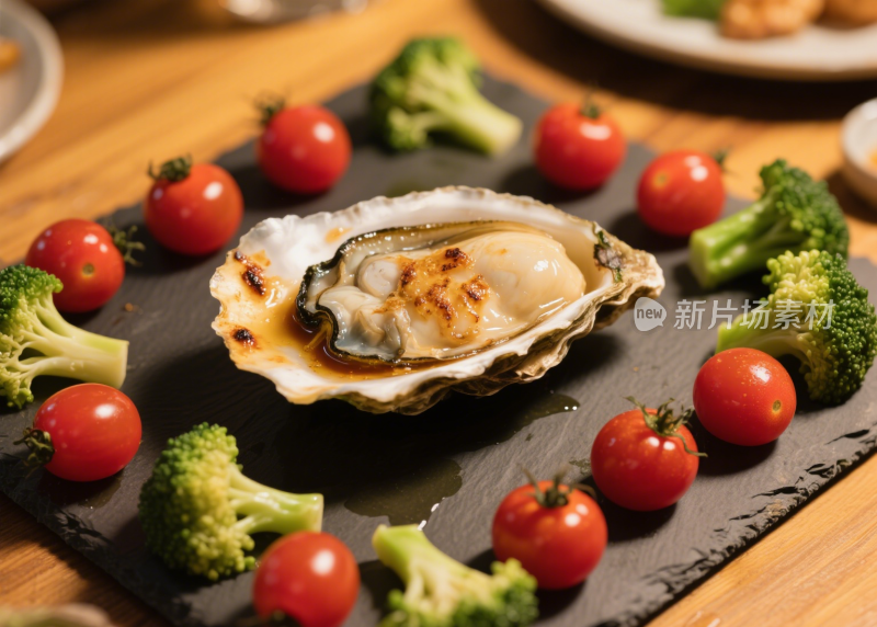 生蚝烤生蚝清蒸生蚝海鲜餐饮美食