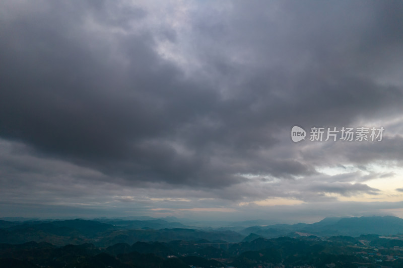贵州凯里城市清晨航拍摄影图